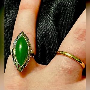 Vintage Sterling Jadeite ring